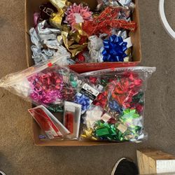 Large Lot Of Assorted Bows Colors And Sizes