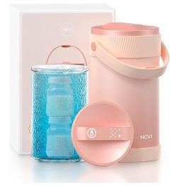 Portable Breast Milk Cooler Bottle, 20oz Breastmilk Chiller with Temperature Display, 16-Hour Cold Retention, Vacuum Insulated Stainless Steel Milk Co
