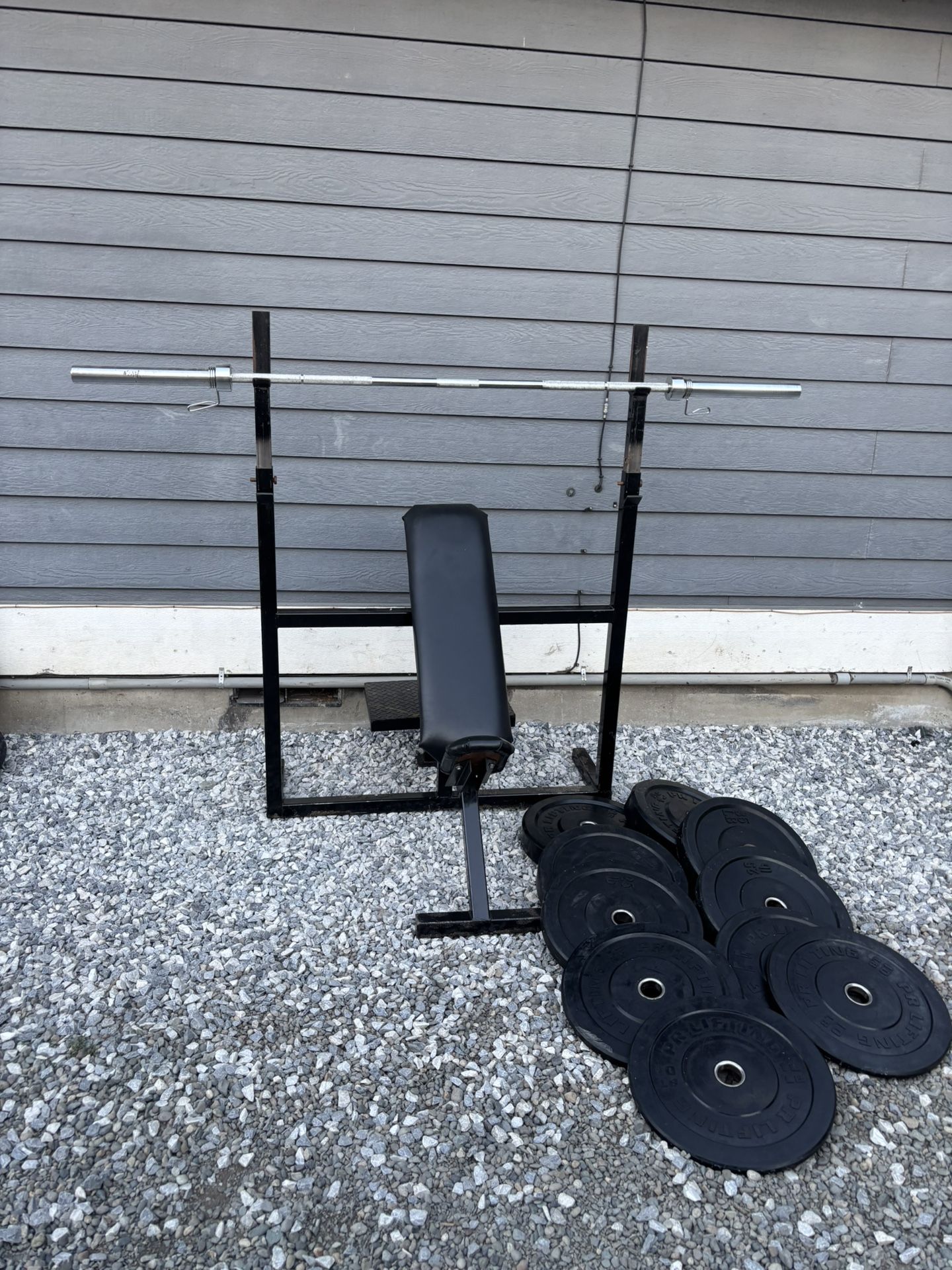 Weight Bench Press Bumper Weights Bar