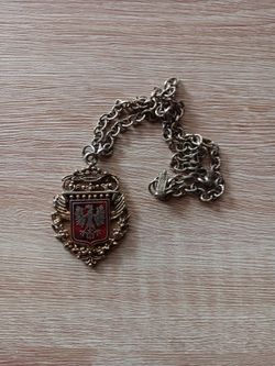 Heraldic Eagle Shield Pendant Necklace
