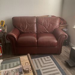 Loveseat + Chair Set, red/brown
