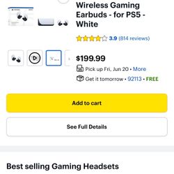 PS5 Sony Explore Wireless Gaming Earbuds