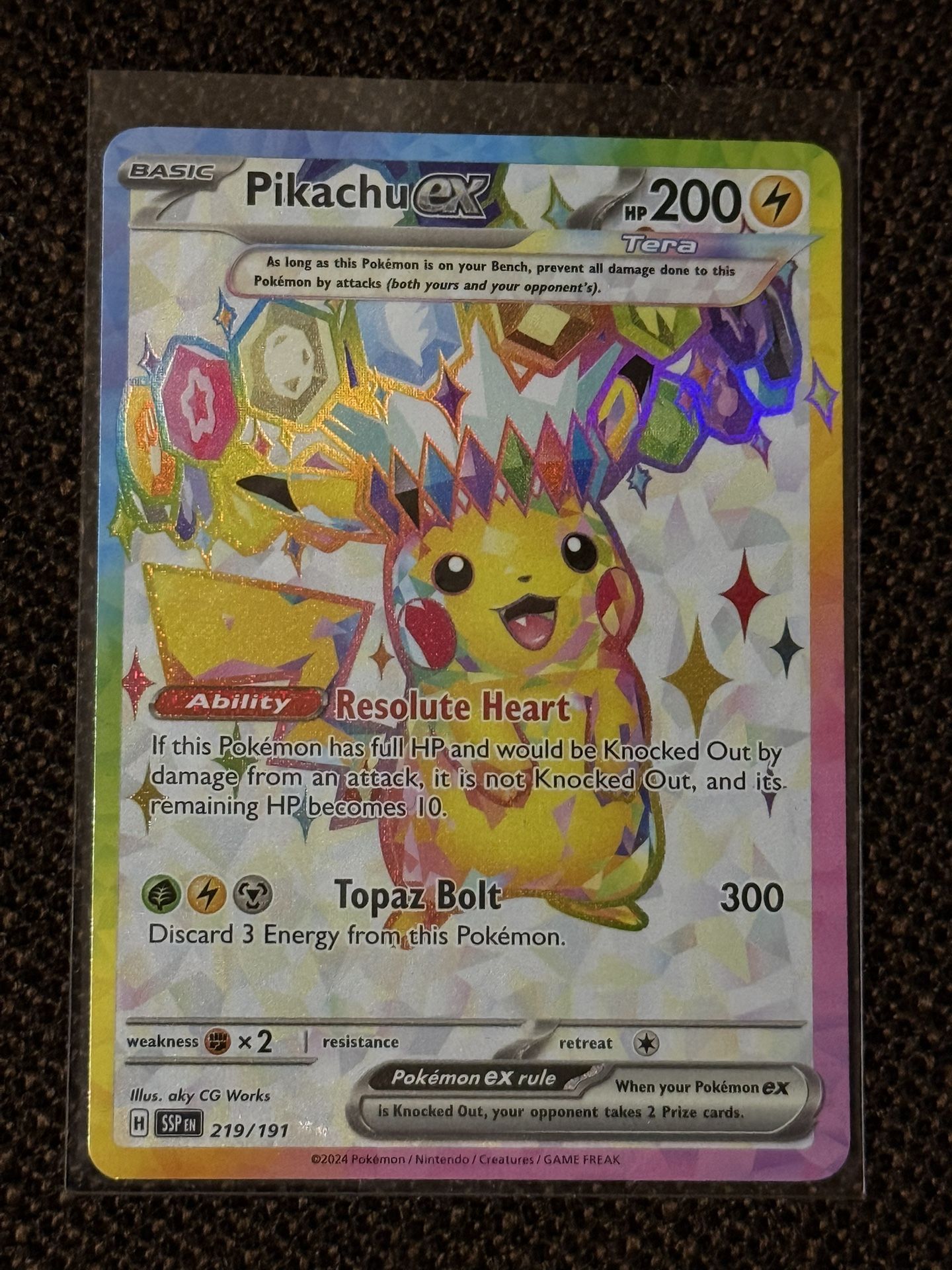 Pikachu ex - 219/191 - SV08: Surging Sparks (SSP)