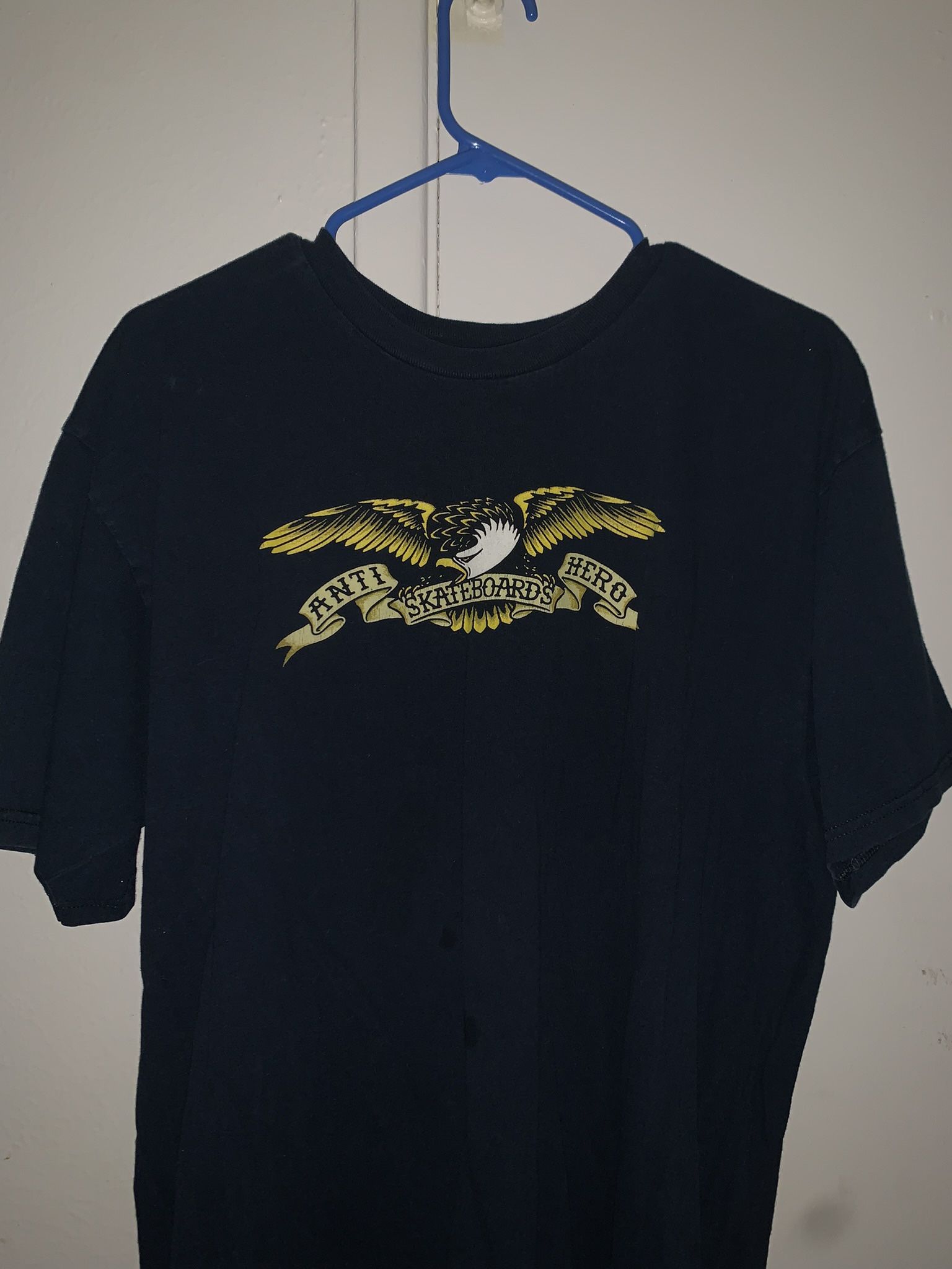 Vintage Y2K Anti Hero Skateboard Tee Shirt Large Dark Blue
