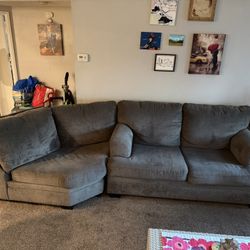 Brown Gray Sectional Couch