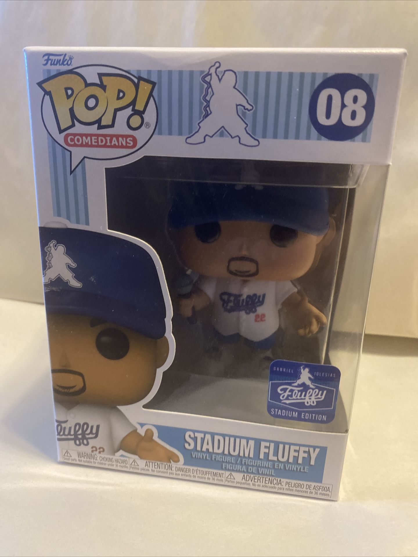 Gabriel Iglesias Stadium Fluffy Funko Pop! Dodgers White Shirts