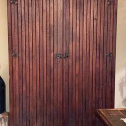 Antique Bead Board Cabinet