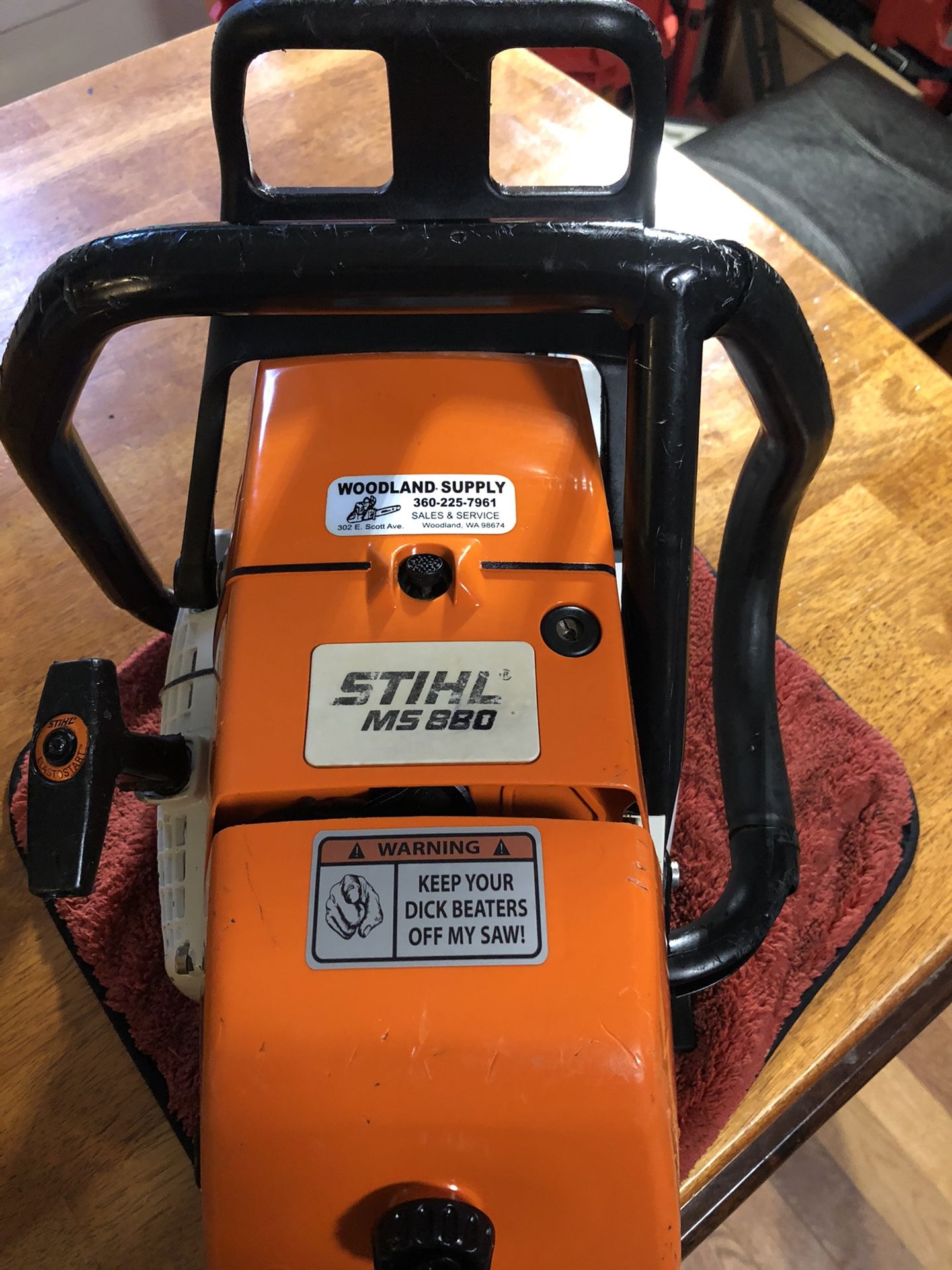 Stihl 880 magnum 122cc Wrap Handle Saw With A 32” And A 36” Bar And Chain Set Ups