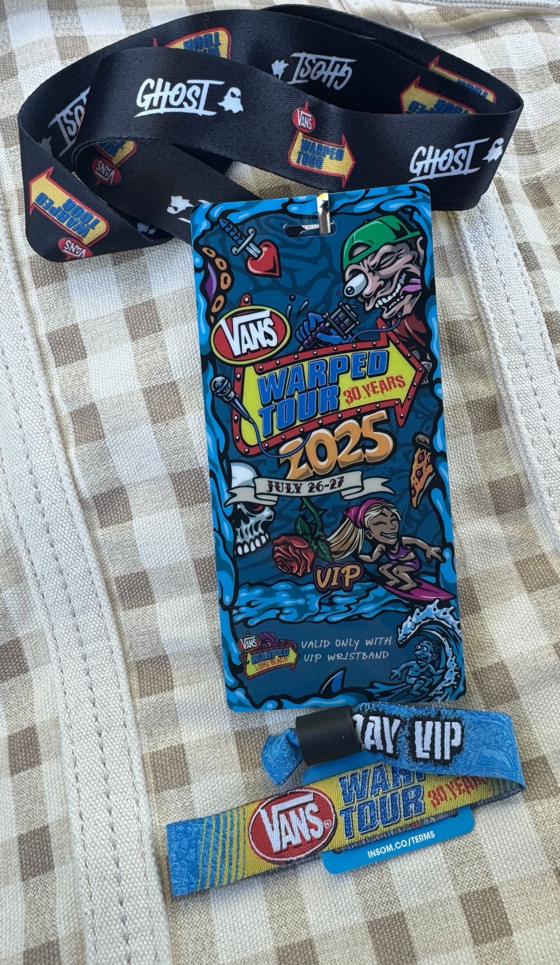 Vans Warped Tour VIP ticket 