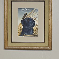 Lab Painting With Wooden Frame