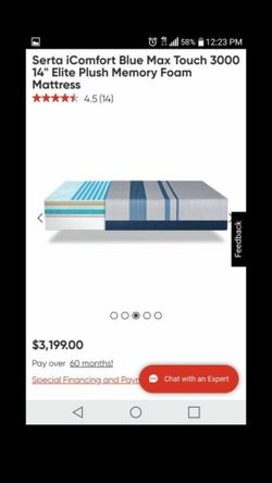 Serta icomfort blue 2024 max 3000 king mattress