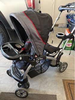 Double stroller, toddler seat