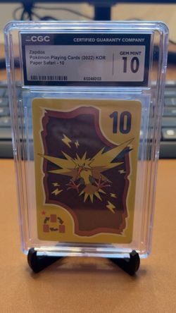 Pokemon Zapdos CGC 10 Gem Mint Pokémon Card 2022 KOR