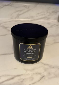 White Barn Mahogany Teakwood Intense Jar Candle, Multiple Wicks, 14.5oz