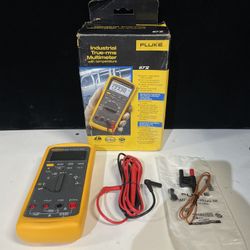 Fluke 87V Industrial True RMS Multimeter W/ Cables & Box 