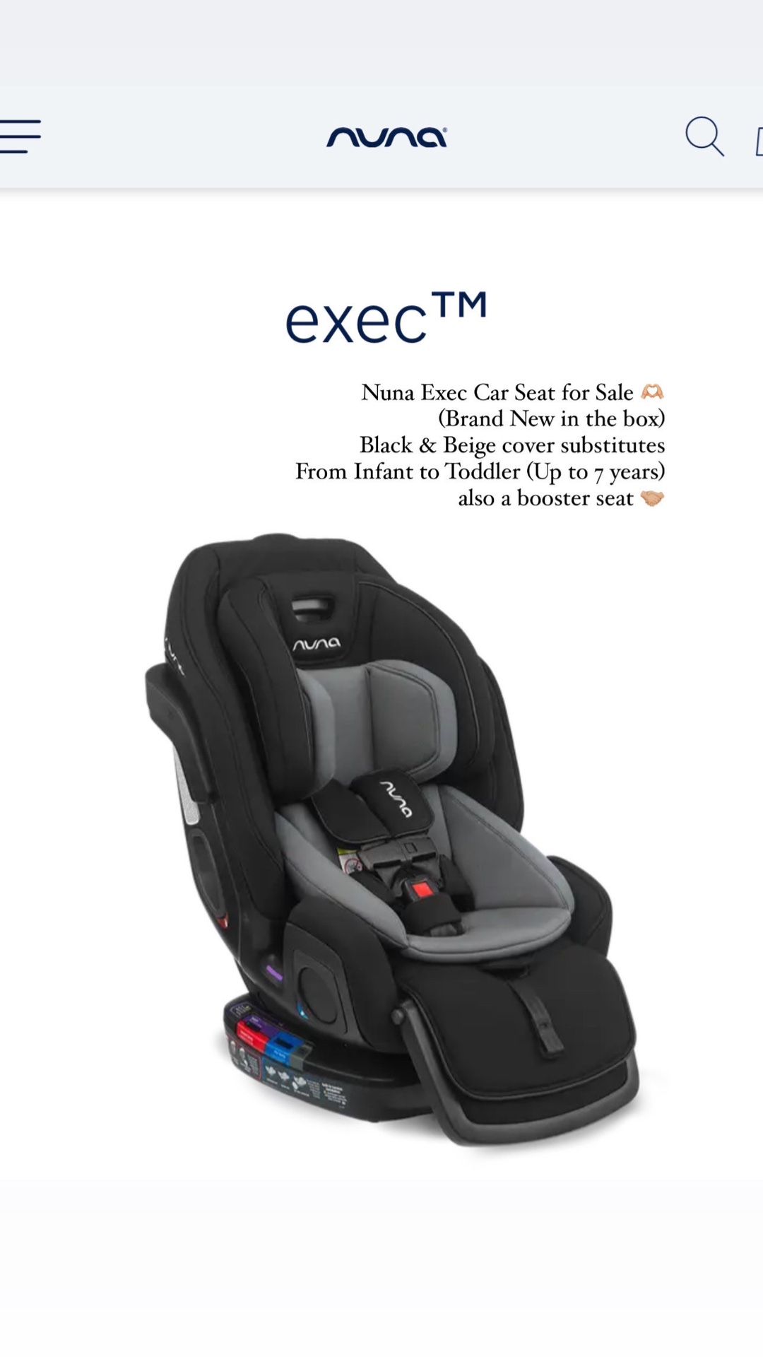 Nuna Car seat