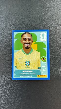2026 Panini FIFA World Cup Sticker Raphinha Blue Border #BRA 19 - Brazil