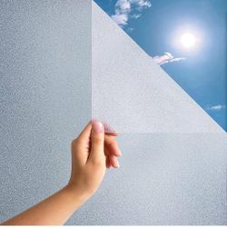 Opaque Window Vinyl Static Adhesive [17.5x78.7 Inch] Includes eBook with Professional Tips - Window Stickers with Anti-UV - Opaque Window Vinyl