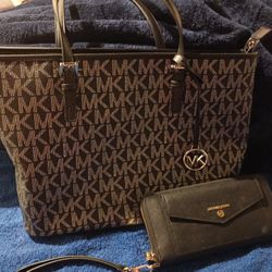 Mk Wallet And Purse ,(Tote)