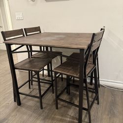 Tall Dining Table With 4 Chairs 