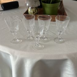 Antique Set Of Wine Glasses 
