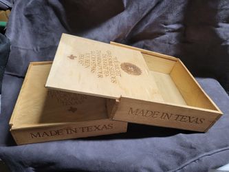 2 Texas Themed Wooden Pie Boxes