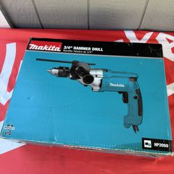 Makita 6.6 Amp 1/2 in. Corded Variable Speed Hammer Drill with Torque Limiter Side Handle Depth Gauge Chuck Key Hard Case