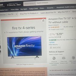 New Amazon Fire TV - 55 Inch 4 Series 