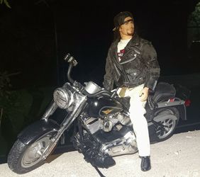 Ken Doll on Harley Davidson