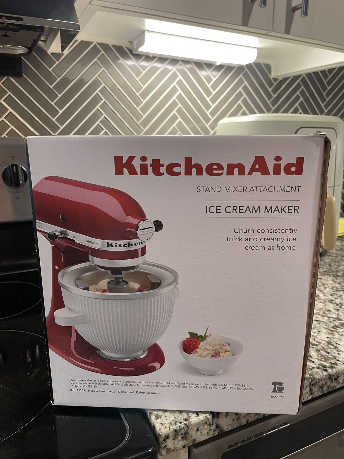 KitchenAid Ice Cream Maker (Stand Mixer Attachment, KSMICM