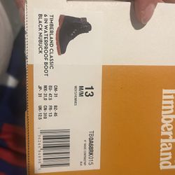 PREMIUM TIMBERLAND MEN'S CLASSIC 6'' INCH WATERPROOF BOOT BLACK NUBUCK A68RK