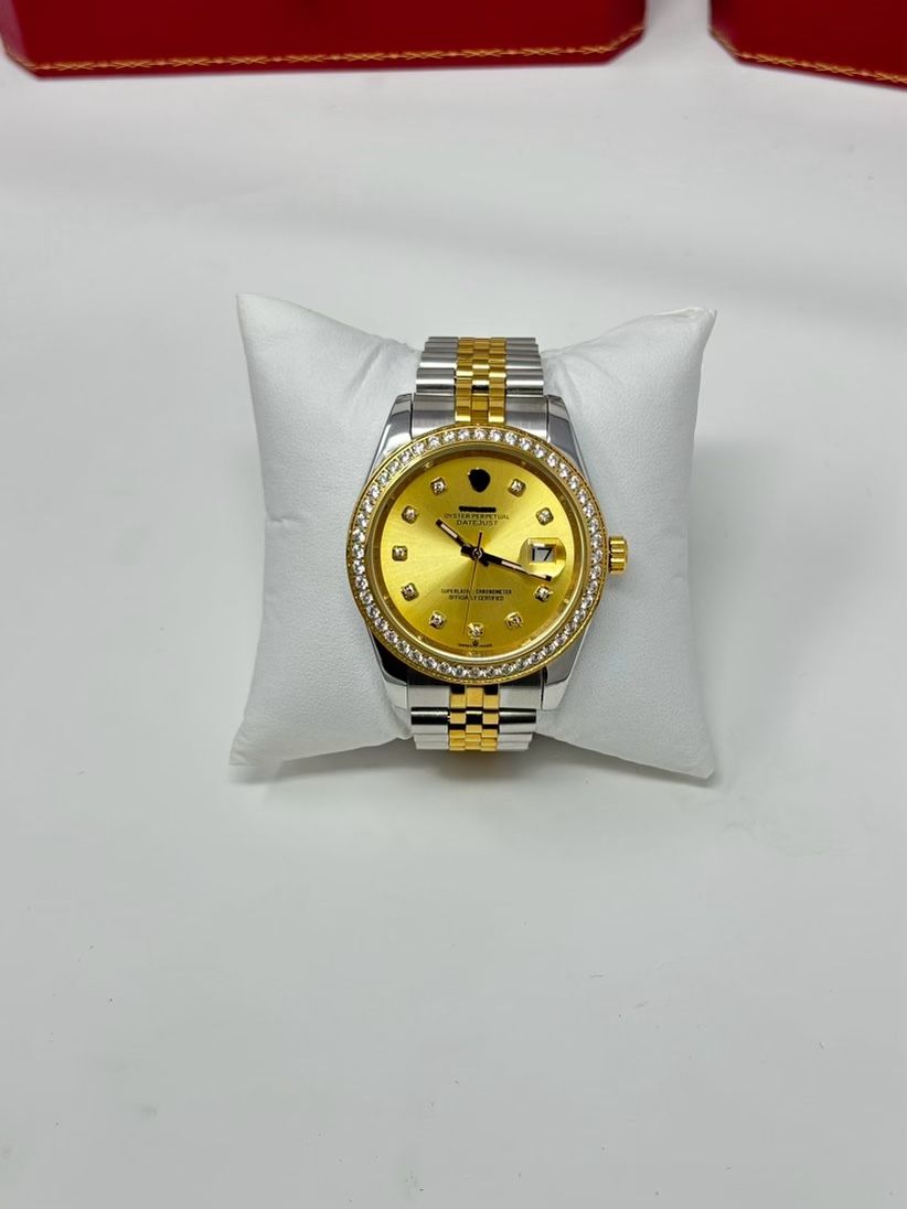 Luxury Gold Silver Watch 41 MM