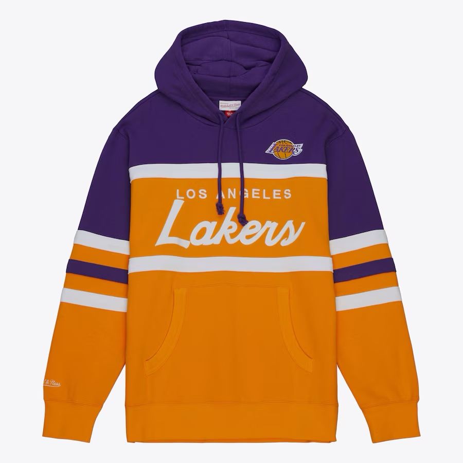 Mitchell & Ness Los Angeles Lakers Pullover Hoodie Sweatshirt Mens Large New