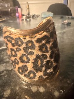 Leopard Print Cuff Bracelet