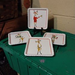 Set Of 4 6" Dept56 Dessert Plates