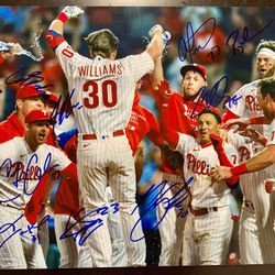 Phillies Autograph Team signed photo Bryce Harper