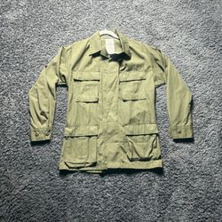 Vintage US Army OG-107 Jungle Fatigue Jacket Military LC-1 Ripstop Small Regular