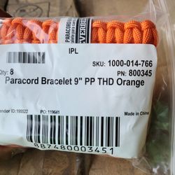 NEW case Lot Of 384 Orange Paracord Bracelets