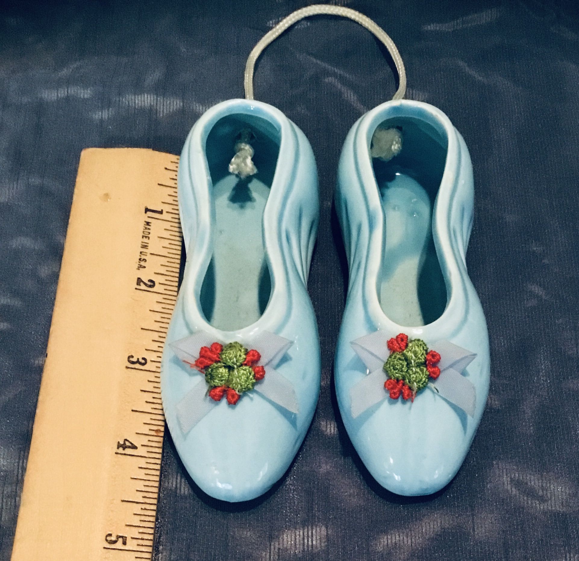 Vintage Ceramic Ballet Shoes Tied together Ballet Slippers- 4 3/4" long and 1 1/2" wide