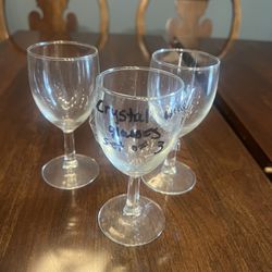 Vintage Crystal Wine Glasses