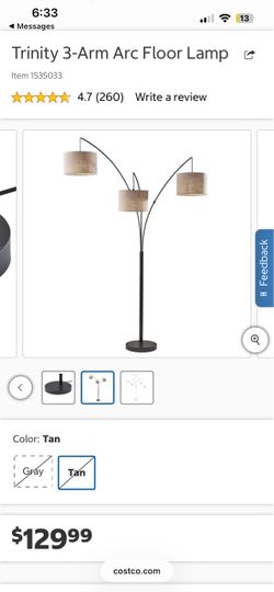 Tan floor lamp (Costco)