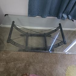 Metal base living room glass coffee table Size - 52" * 30"