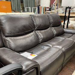 Brown Leather Electric Recliner 