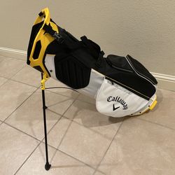 Callaway Golf Fairway+ Plus Stand Carry Bag Black White Yellow 4 Way (VGC)
