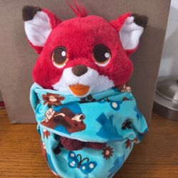 Like New! Walt Disney World Parks Babies Baby Tod Fox & The Hound Blanket Pouch Plush 10" Plush Stuffed Animal