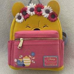 Disney Loungefly Pink Floral Mini Backpack 