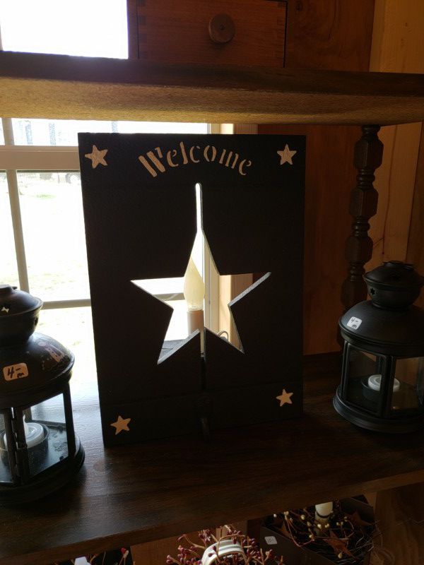 Large welcome star cut out light