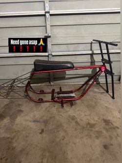 T bar size 5 frame with wheelie bar.