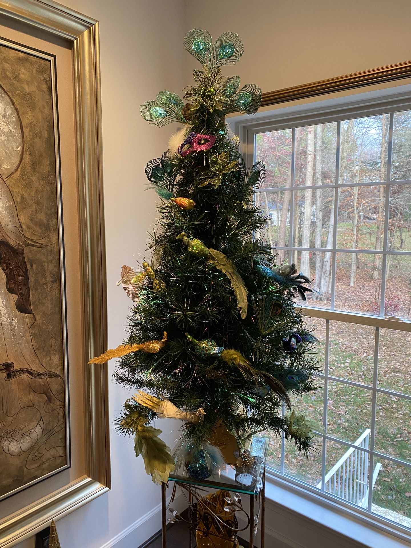 Green Christmas Tree with Color Changing Fiber Optic Lights 4 ft (without ornaments)