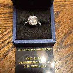 Stunning Halo Moissanite Wedding Ring